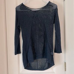 Apt 9 - navy open knit sheet sweater